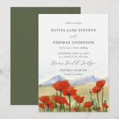 Invitation Floral Fleur sauvage Meadow Mariage (Devant / Derrière)