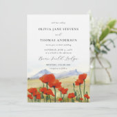 Invitation Floral Fleur sauvage Meadow Mariage (Debout devant)