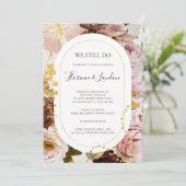 Invitation Floral flush moderne | Aquarelle Nous Le Faisons T (Debout devant)