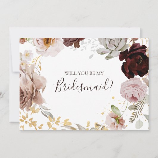 Invitation Floral flush moderne | Fiche de proposition de Bri (Devant)