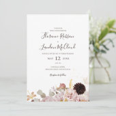 Invitation Floral flush moderne | Mariage Décontracté simple (Debout devant)