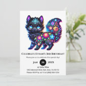 Invitation Floral Folk Imaginaire Wolf Anniversaire (Debout devant)