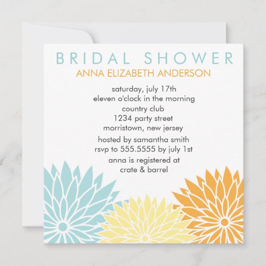 Invitation Floral frais (Devant)