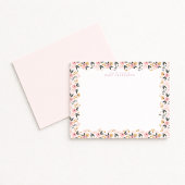 Invitation Floral Frame Nursery Note Card