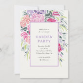 Invitation Floral Frame Party (Devant)