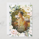 Invitation Floral Frame Photo Law School Graduation Party (Devant)