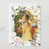 Invitation Floral Frame Photo Law School Graduation Party (Dos)