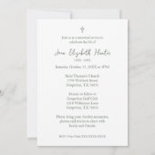 Invitation Floral Frame Traditional Elegant Funeral Photo  (Dos)