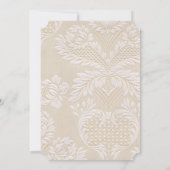 Invitation floral français de motif de papier (Dos)