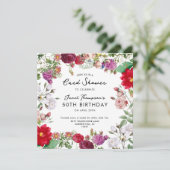 Invitation Floral Garden Douche par courrier Anniversaire (Debout devant)