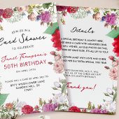 Invitation Floral Garden Douche par courrier Anniversaire