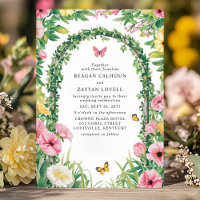 Floral Garden Party Archway Papillons Mariage