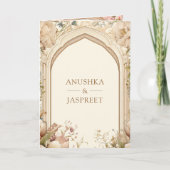 Invitation Floral Garden Peacocks Indian Palace Wedding (Devant)