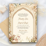 Invitation Floral Garden Peacocks Palais Indien Mariage<br><div class="desc">Éblouissez vos invités avec cet élégant invitation de mariage avec de beaux paons et des arches vintages. Ajoutez simplement les détails de votre événement sur ce modèle facile à utiliser pour en faire une invitation unique.</div>