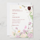 Invitation Floral garden wedding (Devant)