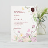 Invitation Floral garden wedding (Debout devant)