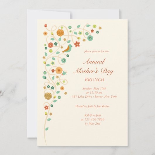 Invitation Floral Garland (Devant)
