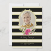 Invitation Floral Garland Memorial Les Aimés Or & Noir (Devant)