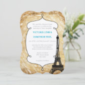 Invitation Floral Garland Paris Destination Mariage (Debout devant)