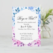 Invitation Floral Genre révéler papeterie (Debout devant)