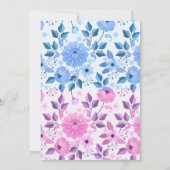 Invitation Floral Genre révéler papeterie (Dos)