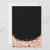 Invitation Floral Geometry Black and Gold Graduation Party (Dos)