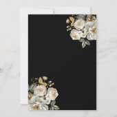 Invitation Floral Gold Black Princess Quinceanera (Dos)