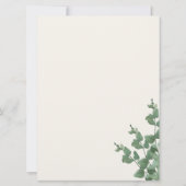 Invitation Floral Gold Musulman Arabe Et Anglais Mariage (Dos)