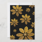 Invitation Floral Gold Parties scintillant Flower Sweet 16 An (Dos)