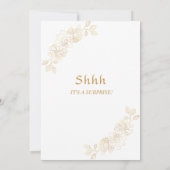 Invitation Floral Gold Surprise 70e anniversaire (Dos)