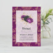 Invitation Floral Gothique en ligne Mariage virtuel (Debout devant)