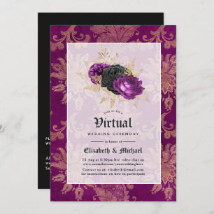 Invitation Floral Gothique en ligne Mariage virtuel