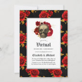 Invitation Floral Gothique en ligne Mariage virtuel (Devant)