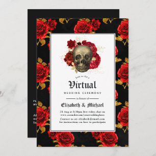 Invitation Floral Gothique en ligne Mariage virtuel