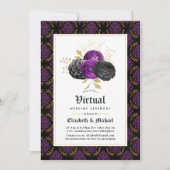 Invitation Floral Gothique en ligne Mariage virtuel (Devant)