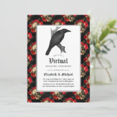 Invitation Floral Gothique en ligne Mariage virtuel (Debout devant)