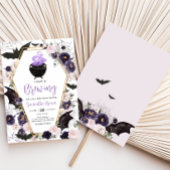 Invitation Floral gothique Halloween Baby shower de café