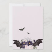 Invitation Floral gothique Halloween Baby shower de café (Dos)