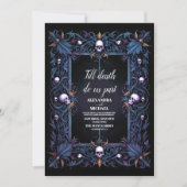 Invitation Floral Gothique Mariage d'Halloween (Devant)