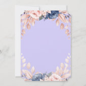 Invitation Floral Grad Casquette, Fleurs Clair Purple Graduat (Dos)