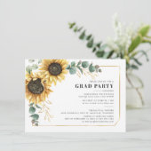 Invitation Floral Graduation 2024 Photo Grad Party (Debout devant)