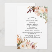 Invitation Floral Graduation 2025 Botanical Grad Party (Devant / Derrière)