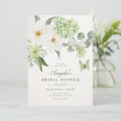 Invitation Floral green bridal shower (Debout devant)