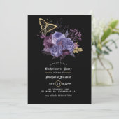Invitation Floral Halloween Gothique Bachelorette Party (Debout devant)