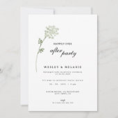 Invitation Floral Happily Ever After Party Wedding Reception (Devant)