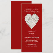 Invitation Floral Heart Valentine's Day (Devant / Derrière)