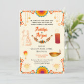 Invitation Floral Hindu Wedding Digital (Debout devant)
