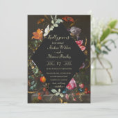 Invitation Floral Hollandais Mariage Diamant Noir (Debout devant)