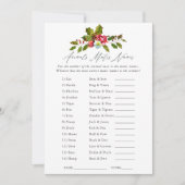 Invitation Floral Holly Fête des mariées de Noël (Devant)