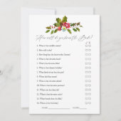 Invitation Floral Holly Fête des mariées de Noël (Devant)